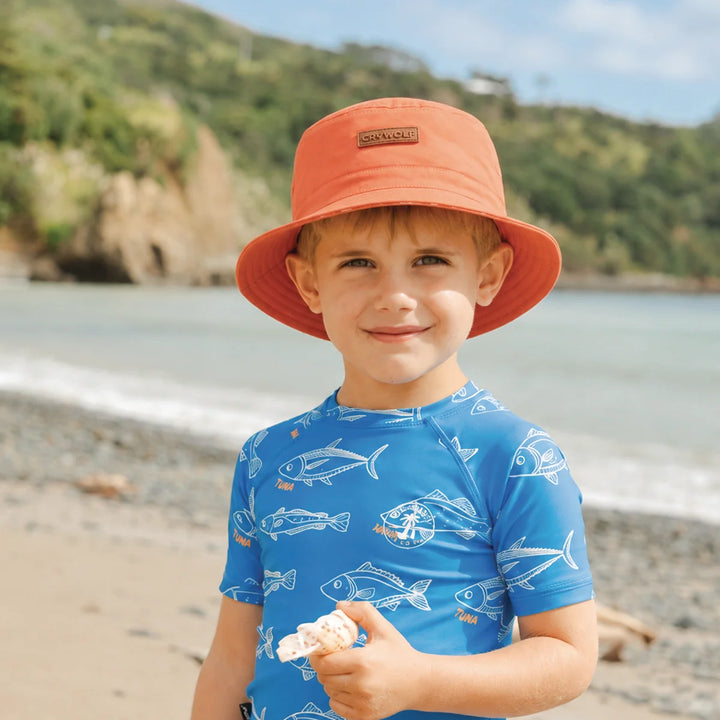 Reversible Bucket Hat Sunset Check | Crywolf