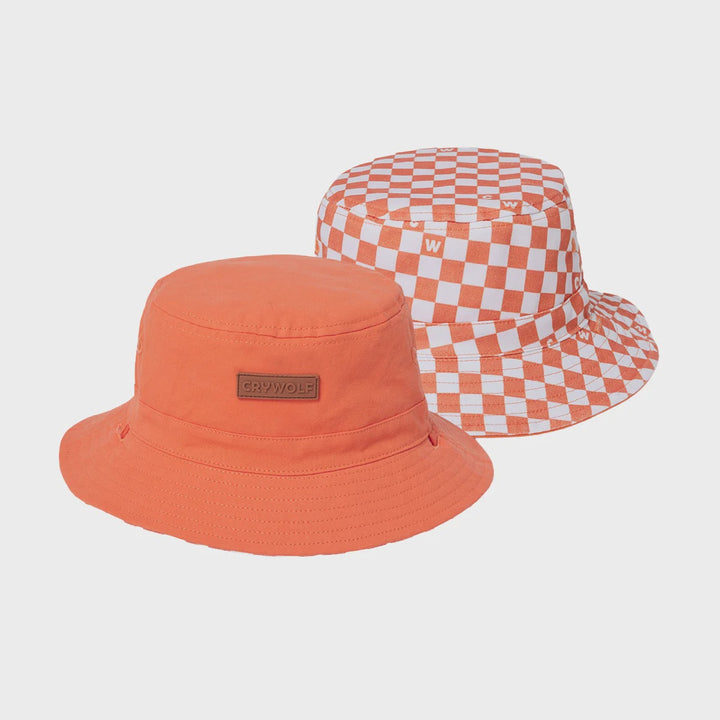 Reversible Bucket Hat Sunset Check | Crywolf