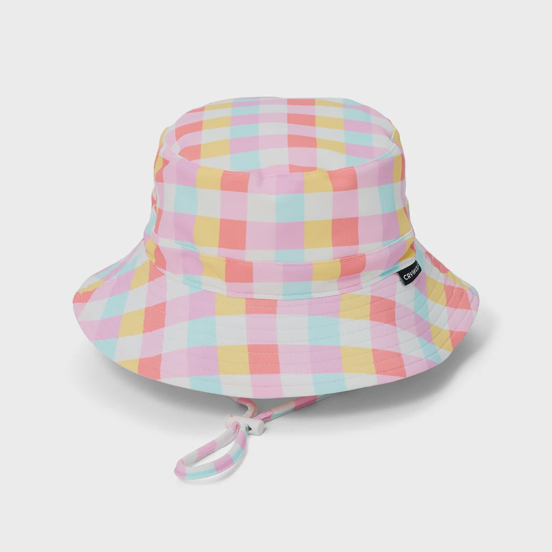Swim Bucket Hat Pop Gingham | Crywolf