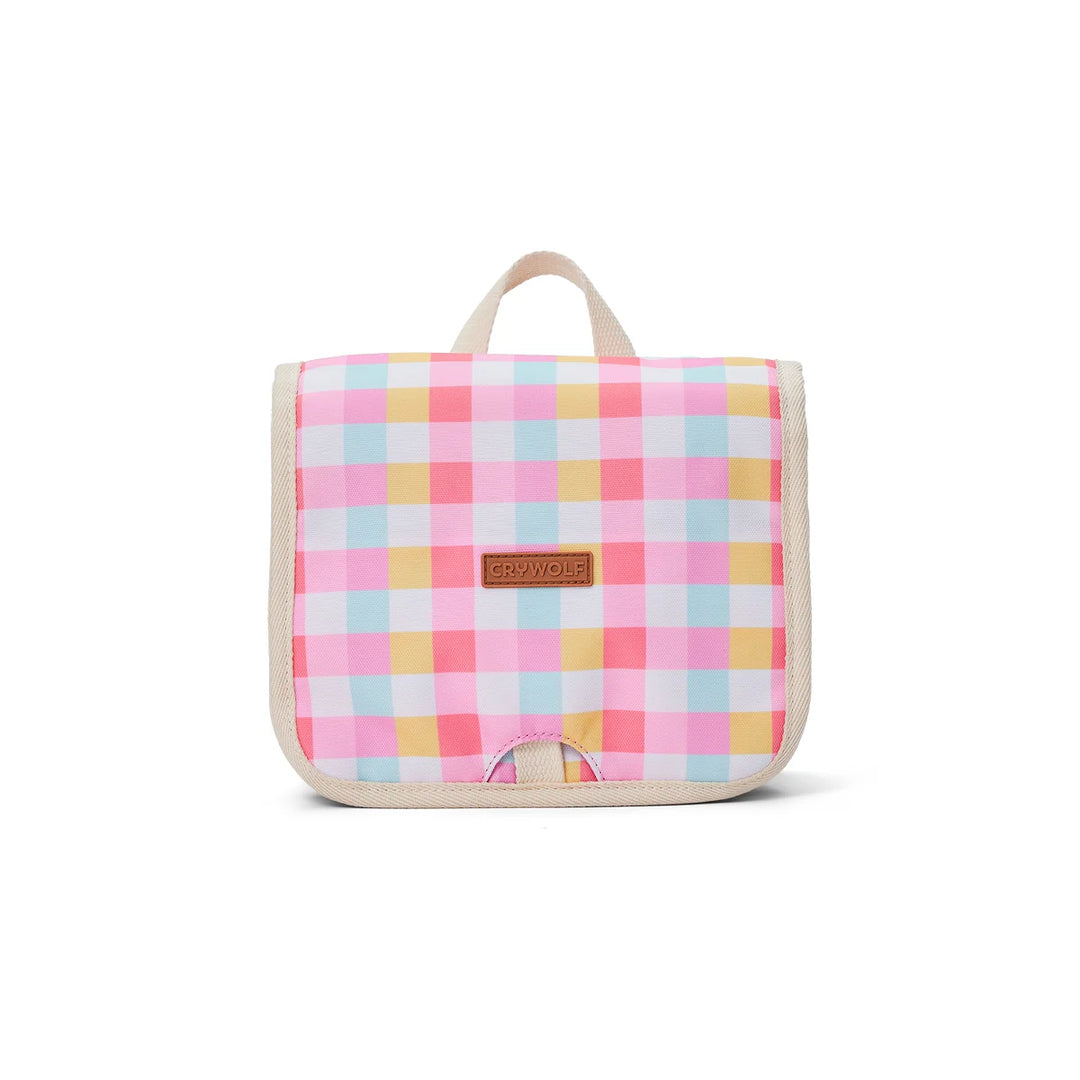Hanging Toiletry Bag Pop Gingham |Crywolf