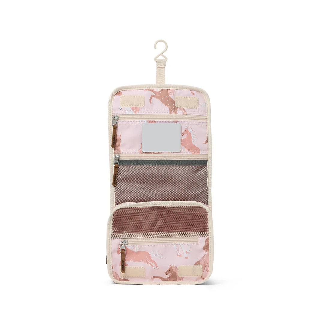 Hanging Toiletry Bag - Blush Ponies
