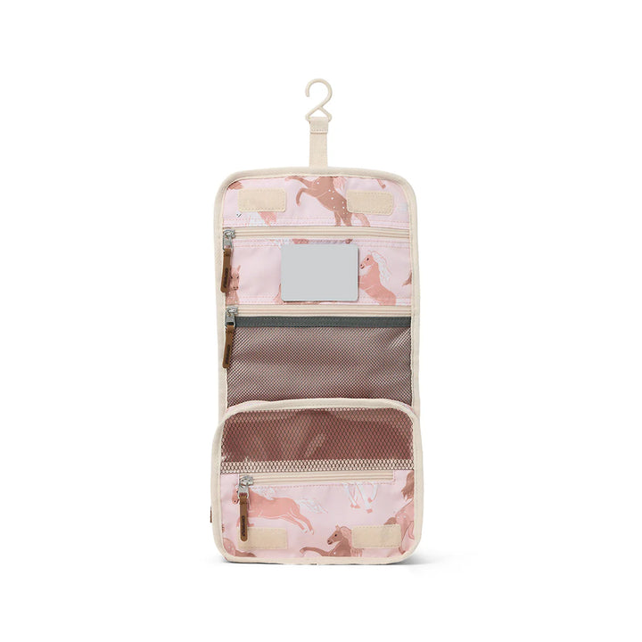 Hanging Toiletry Bag - Blush Ponies