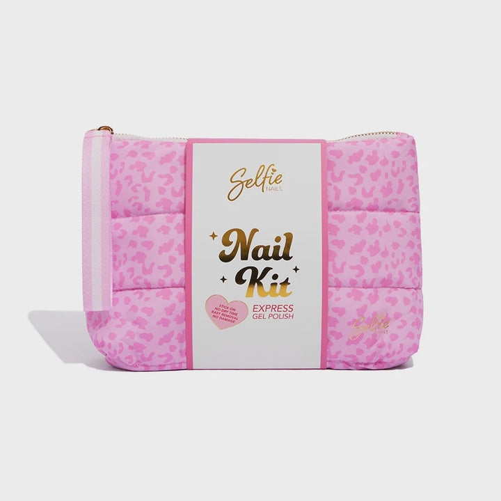 Selfie Nails Beauty Bag Nail Kit Leopard