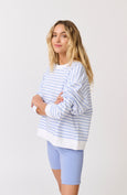 Ada Slim Pullover - Cornflower Stripe