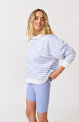 Ada Slim Pullover - Cornflower Stripe