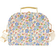 A fashionable cross body mini case in a sweet little floral print. The cutest size and adjustable strap. A cute perfect first bag for your little ones accessories collection. Available from www.thecollectivenz.com