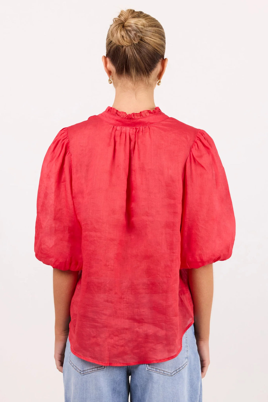 Continuance Red Ramie SS Top | Ivy + Jack