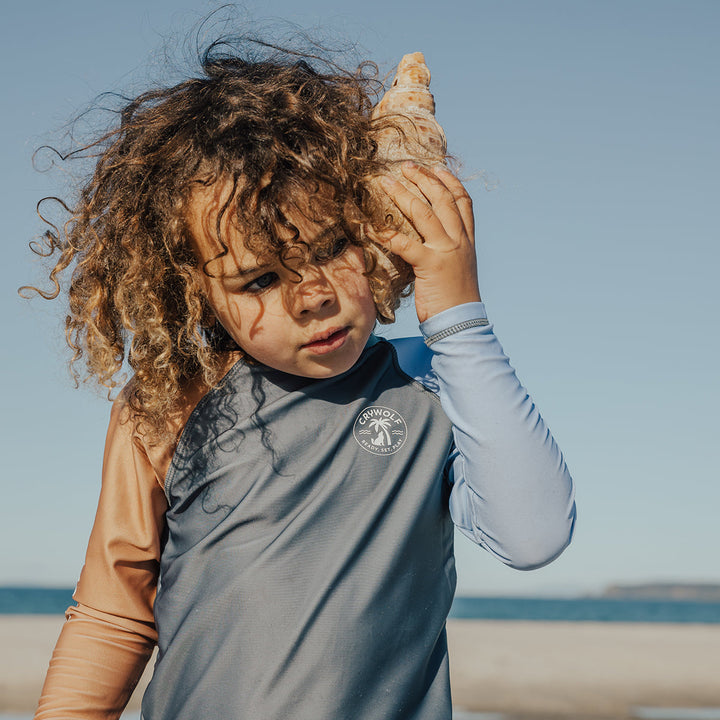 Crywolf ocean grey rash vest available from www.thecollectivenz.com