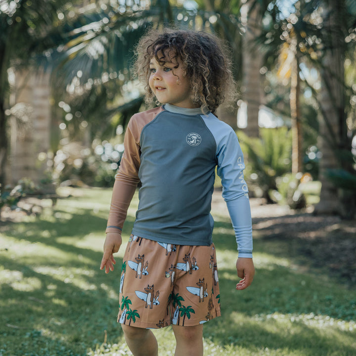 Crywolf ocean grey rash vest available from www.thecollectivenz.com