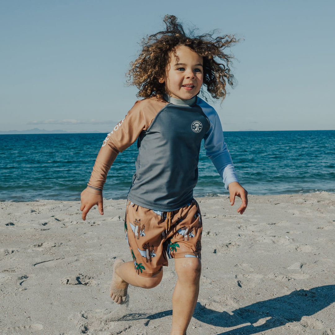 Crywolf ocean grey rash vest available from www.thecollectivenz.com