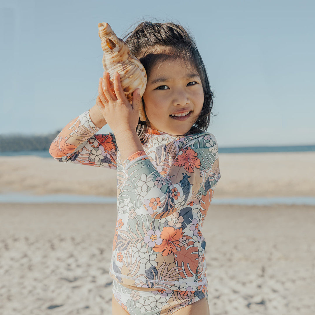 Crywolf tropical floral rash vest available from www.thecollectivenz.com