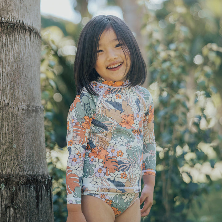 Crywolf tropical floral rash vest available from www.thecollectivenz.com