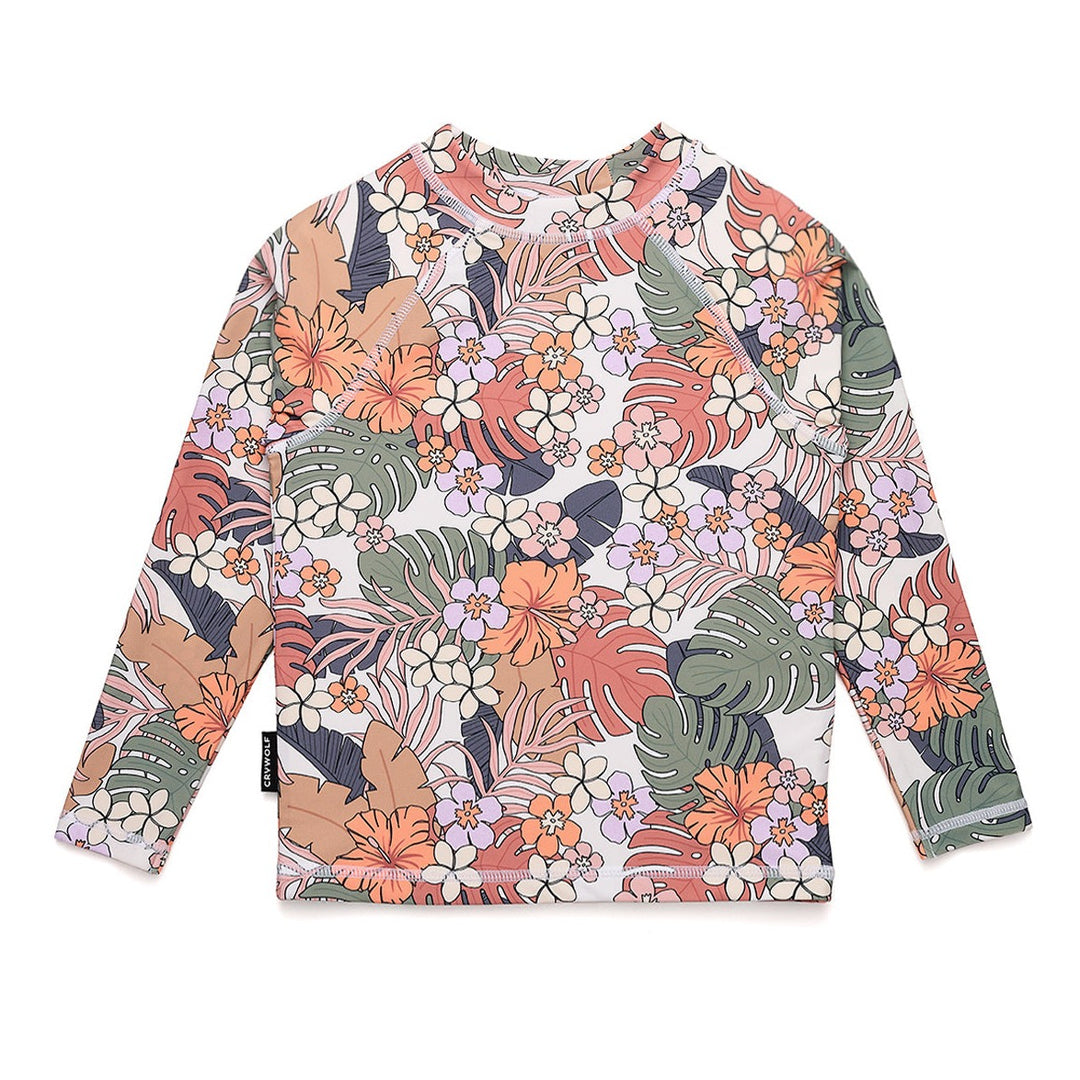 Crywolf tropical floral rash vest available from www.thecollectivenz.com