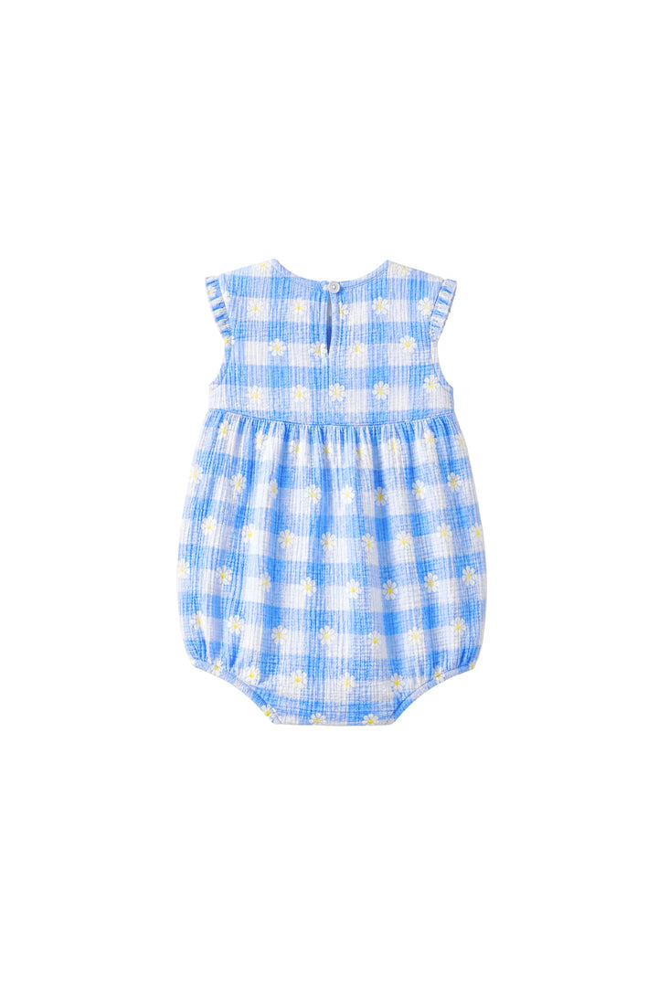 Daisy Check Playsuit | Milky