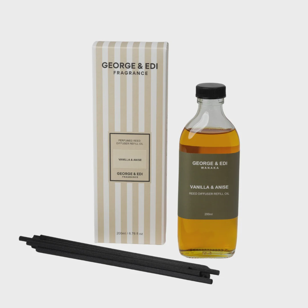 George & Edi Reed Diffuser Refill 200ml | Vanilla & Anise
