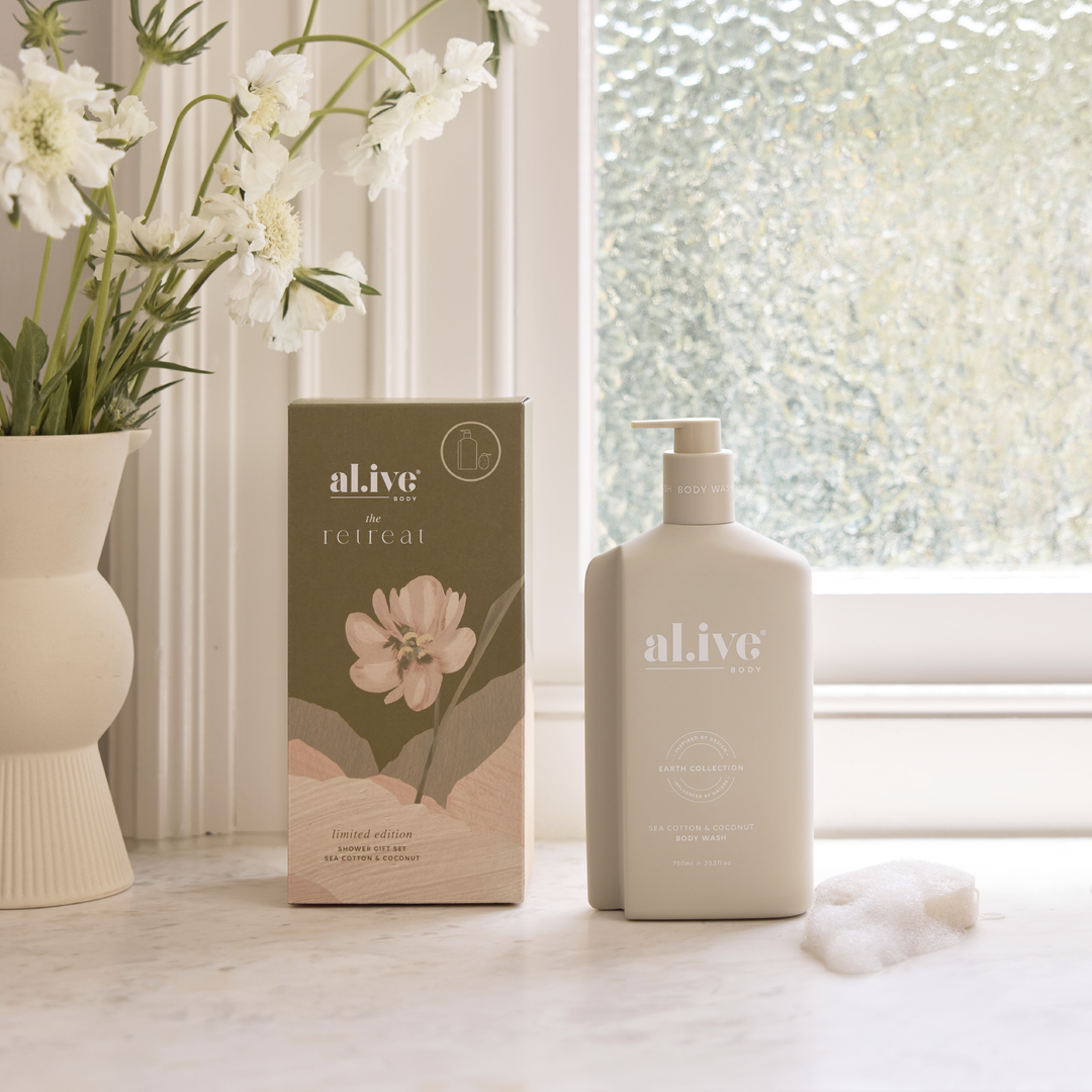 Transform your shower ritual into a serene escape with the Sea Cotton & Coconut Shower Gift Set. Infused with the calming scents of sea cotton and creamy coconut available from www.thecollectivenz.com