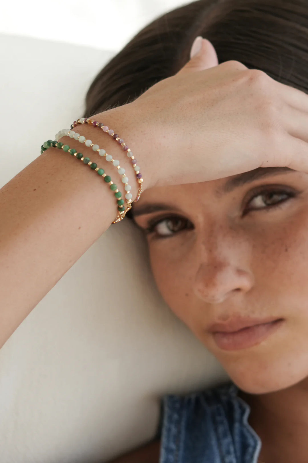 Gemstone Amelia Bracelet - Green Quartz