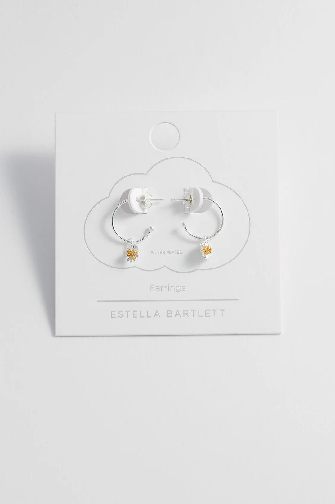 Mini Wildflower Hoop Drop Earrings - Silver And Gold Plated
