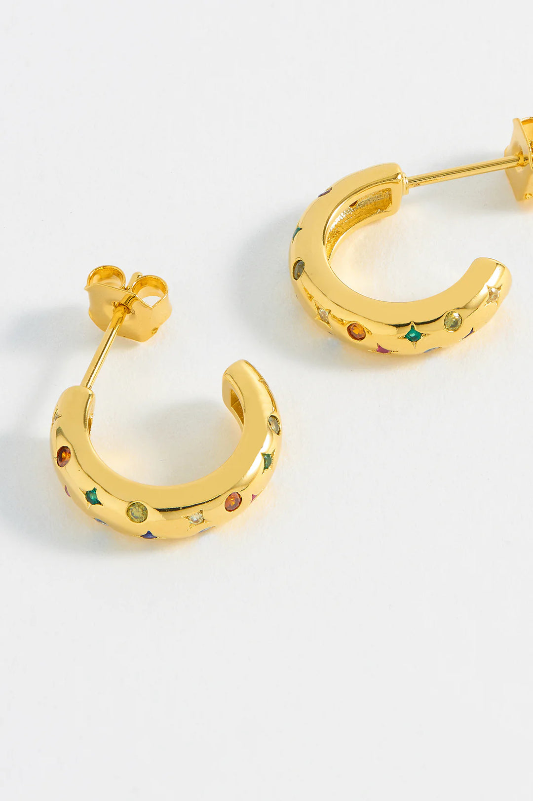 Multicolour Chubby Celestial Hoop - Gold Plated