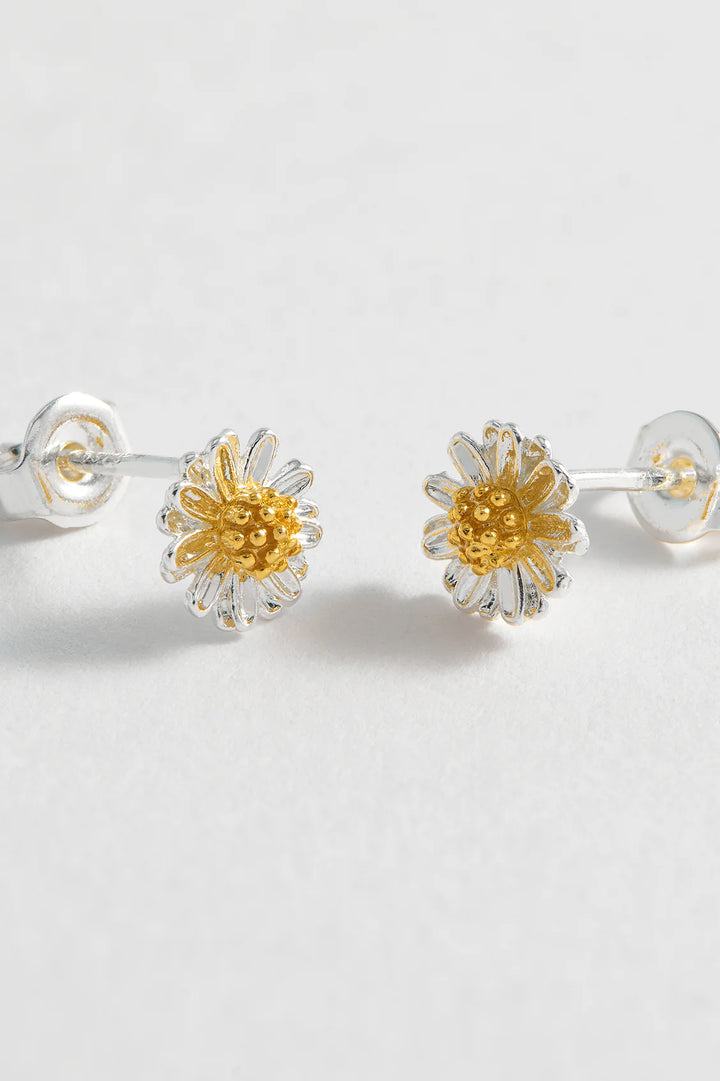 Mini Wildflower Earrings - Silver Plated