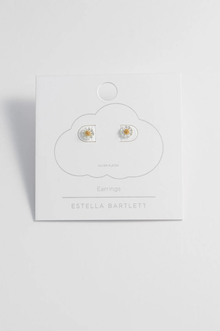 Mini Wildflower Earrings - Silver Plated