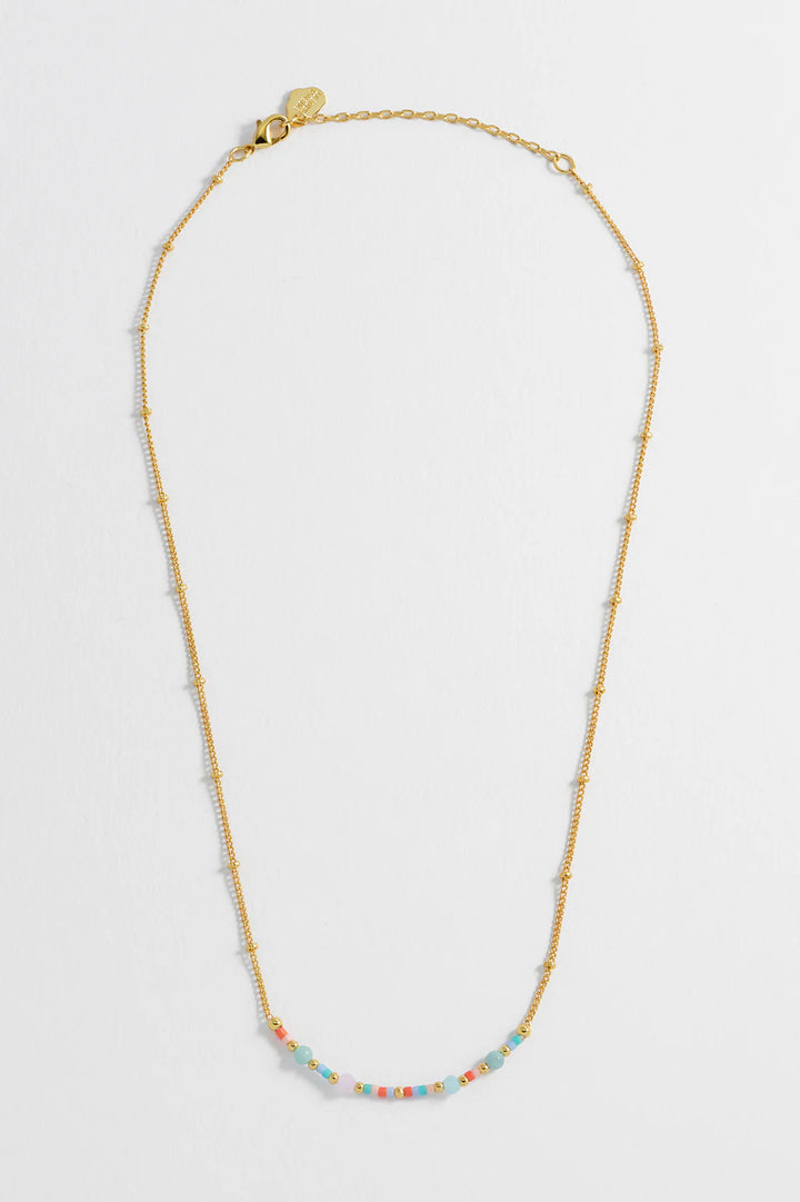 Mini Mixed Beaded Chain Necklace