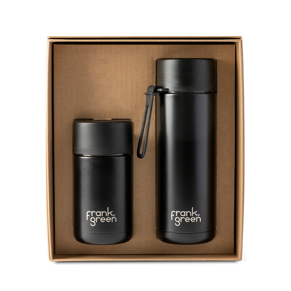 Small Essentials Gift Set - Hinge Blushed 12oz Cup & 20oz SSC Reusable Bottle - Midnight
