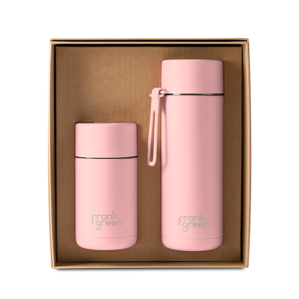 Small Essentials Gift Set - Hinge Blushed 12oz Cup & 20oz SSC Reusable Bottle / Blush