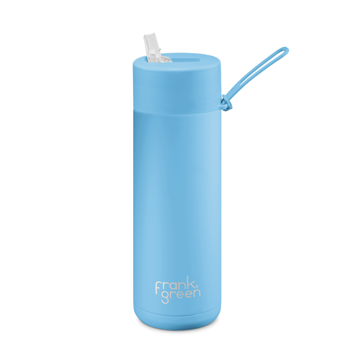 Frank Green sky blue 595ml drink bottle available from www.thecollectivenz.com