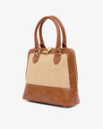 Fairfax Top Grip Bag - Tan / Natural Weave