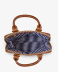 Fairfax Top Grip Bag - Tan / Natural Weave