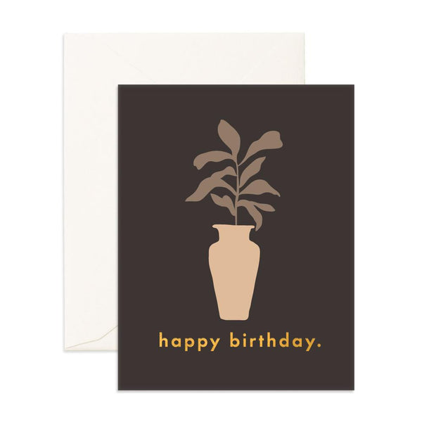 Happy Birthday / Fiddle Leaf - Card