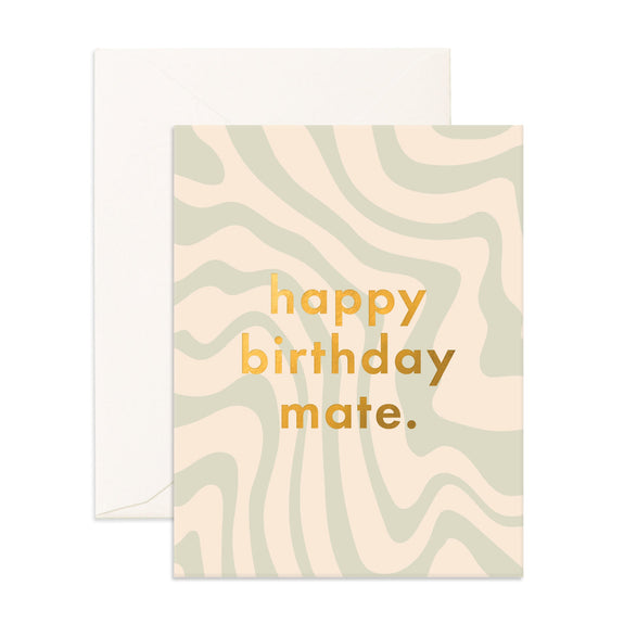 Happy Birthday Mate / Swirl - Card