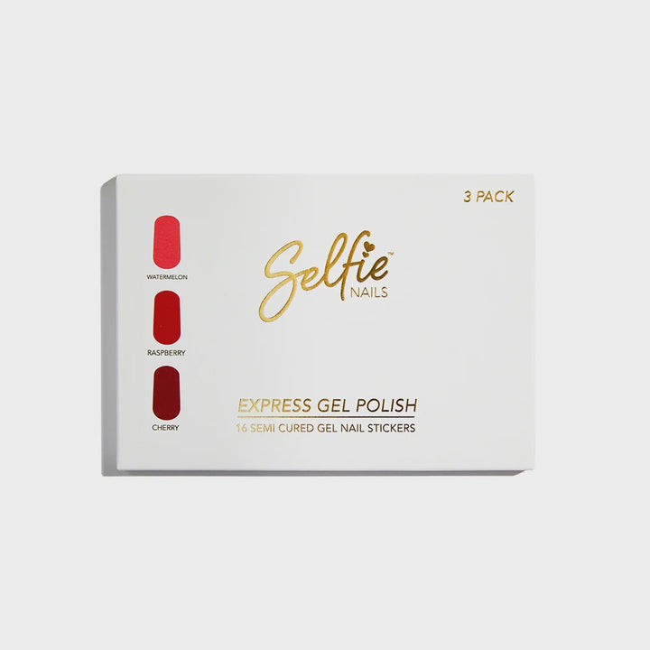 Express Gel polish | Watermelon, Raspberry & Cherry | Selfie nails