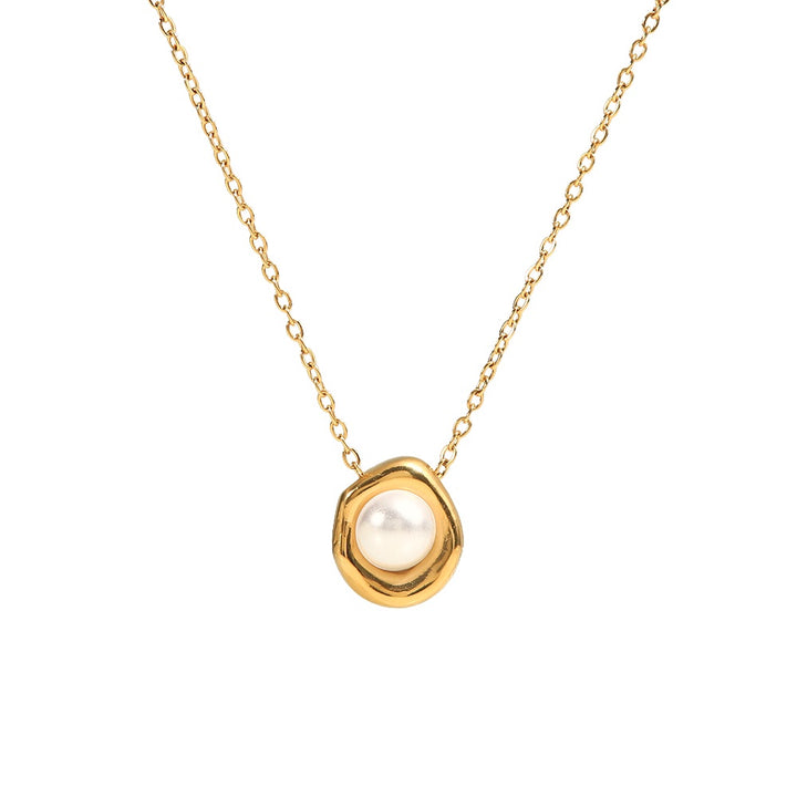 Halo Gold Pearl Necklace | Chaos & Company
