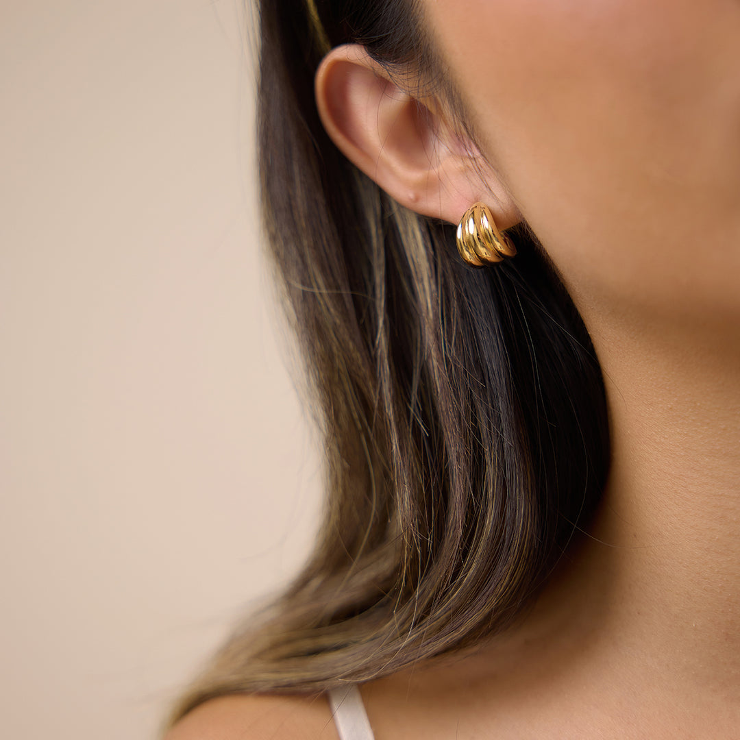 Solene Gold Hoops | Chaos & Company