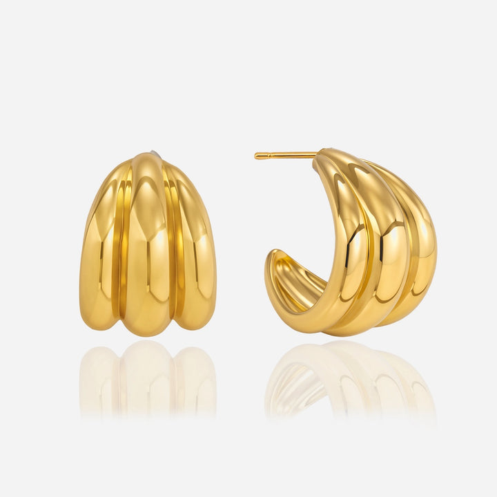 Solene Gold Hoops | Chaos & Company