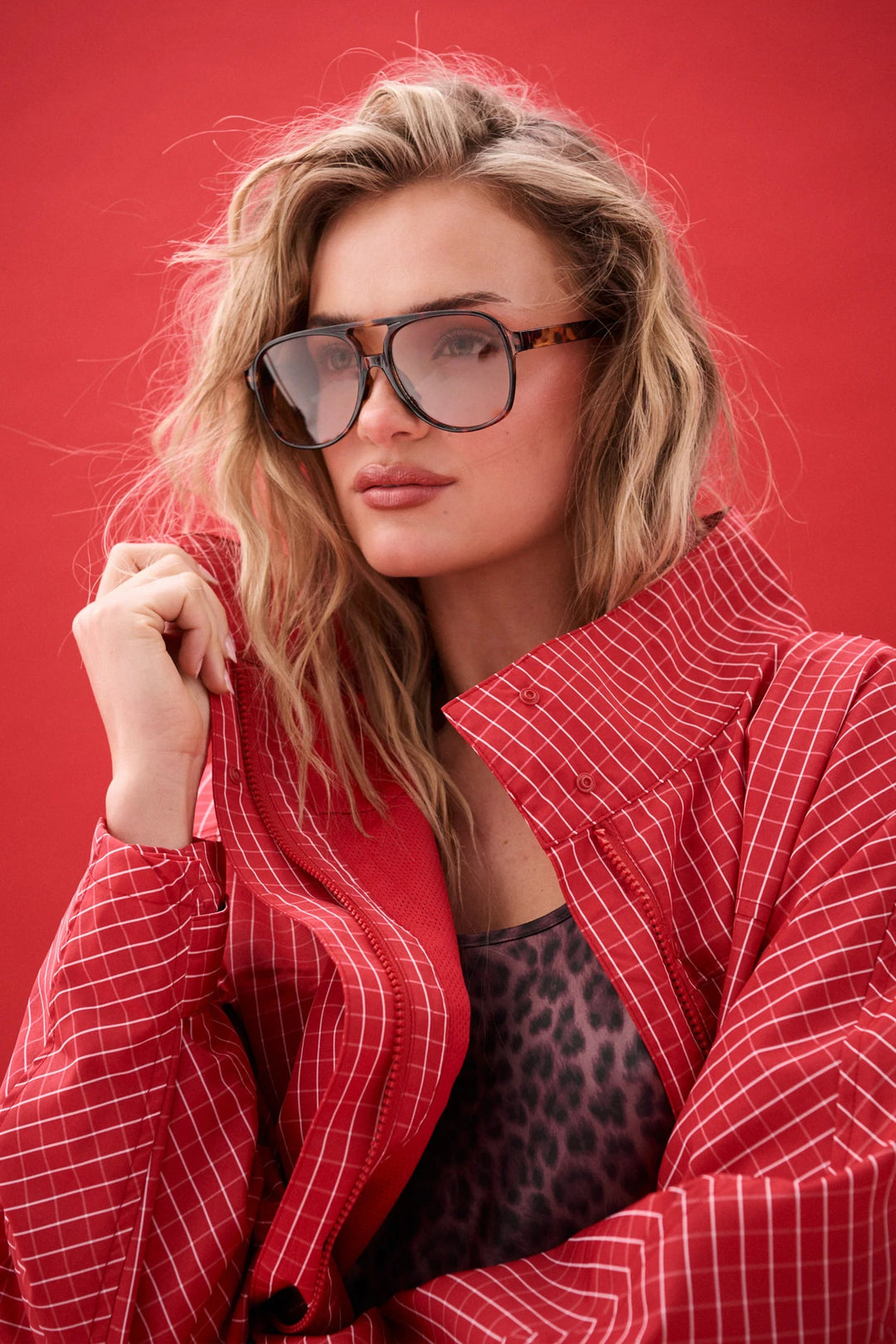 Beau Spray Jacket Red Check | Cartel & Willow