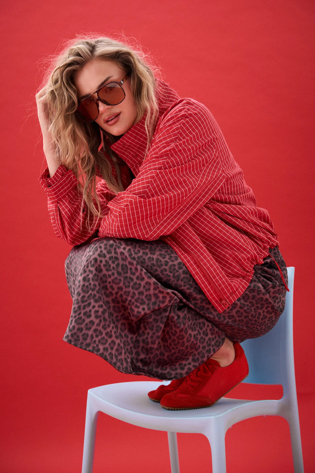 Beau Spray Jacket Red Check | Cartel & Willow