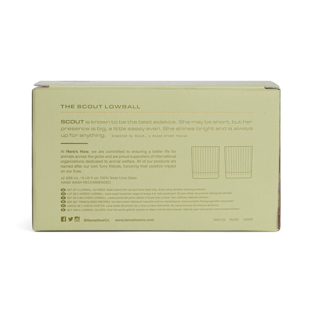 The Scout Lowball Glasses - Olive (Set of 2)
