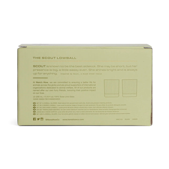 The Scout Lowball Glasses - Olive (Set of 2)