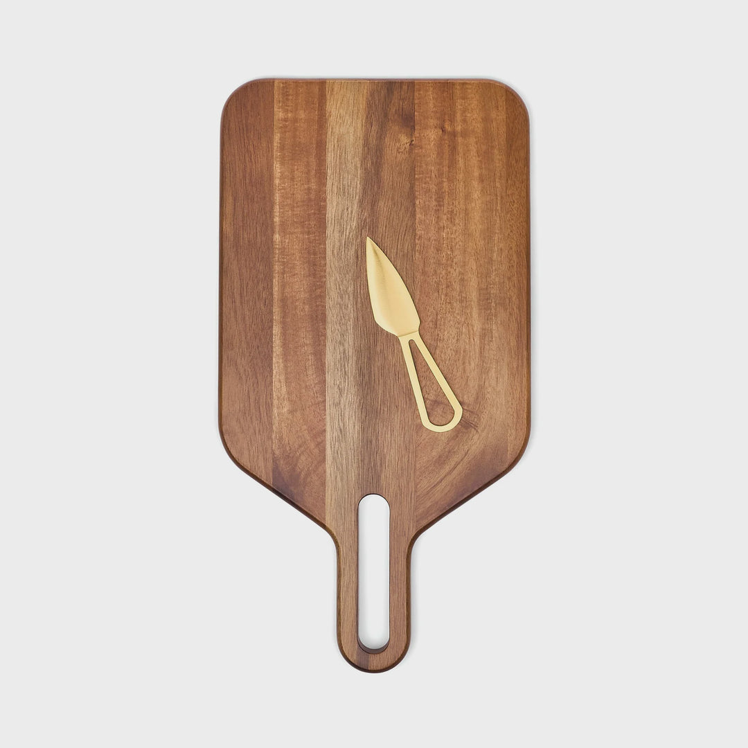 The Garth Cheese Board and Knife Set | Here's How