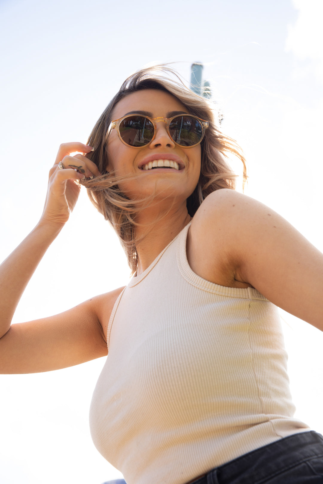 Hudson Champagne Sunglasses
