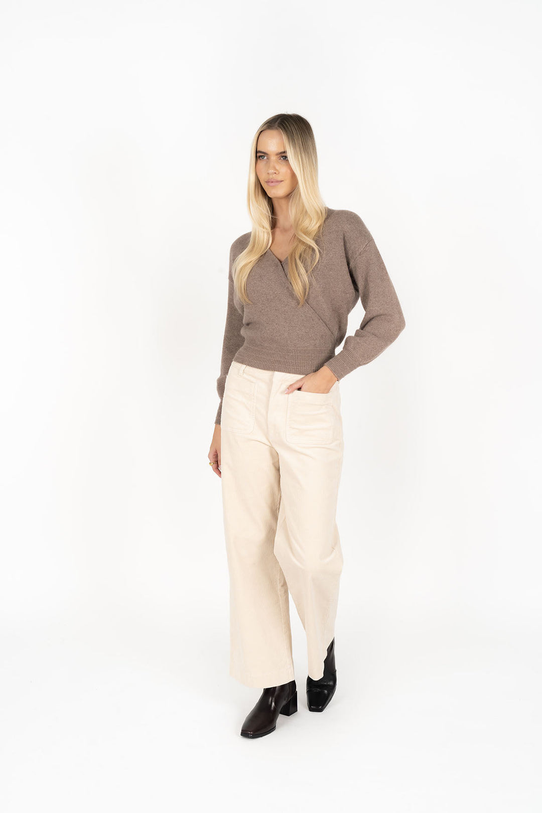 Meet the new kid on the block - everyone’s favourite corduroy fabric now in a new figure-flattering fit! Available from www.thecollectivenz.com