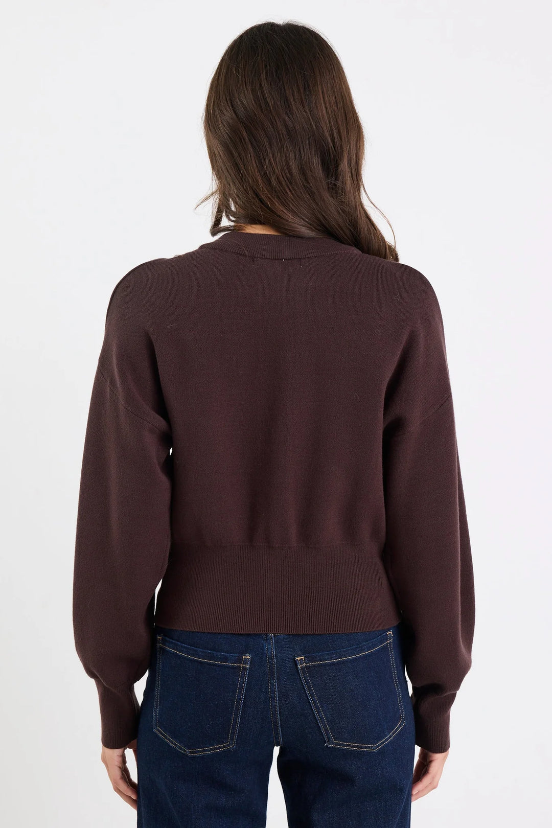 Hallmark Chocolate Crewneck Cardigan