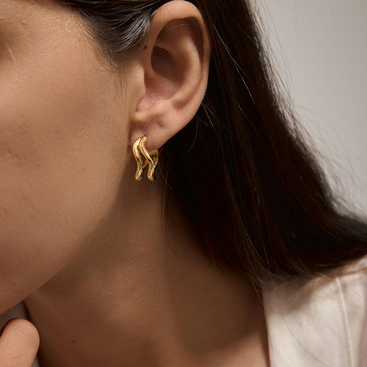 Gold Sloane Hoops | Chaos & Company