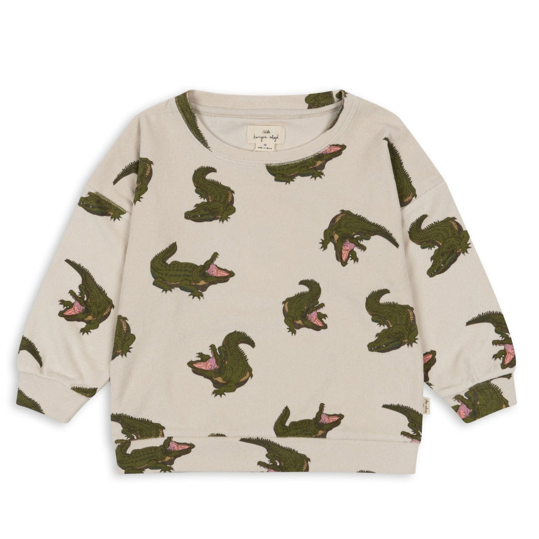 Konges Slojd  itty crocodile sweatshirt available www.thecollectivenz.com