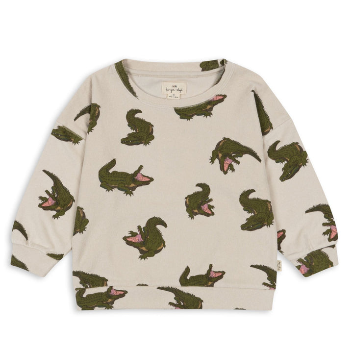 Konges Slojd  itty crocodile sweatshirt available www.thecollectivenz.com