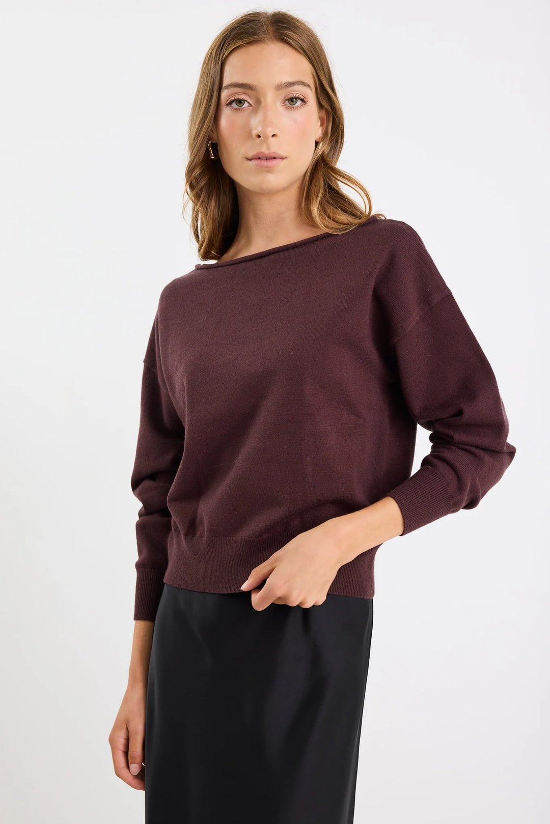 Incentive Chocolate Boatneck Jumper