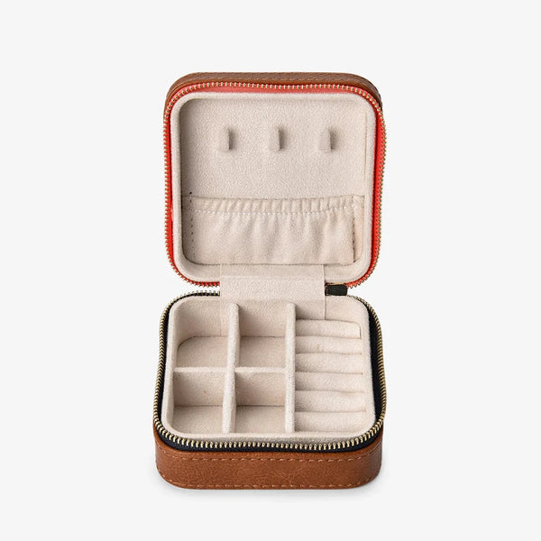 Jewellery Case - Tan Pebble